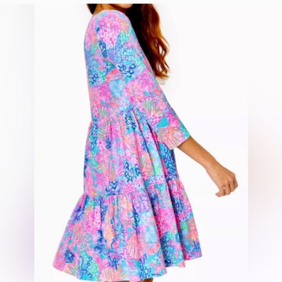 Lilly Pulitzer Geanna Swing Dress Multi Splendor In The Sand XS - Picture 2 of 10